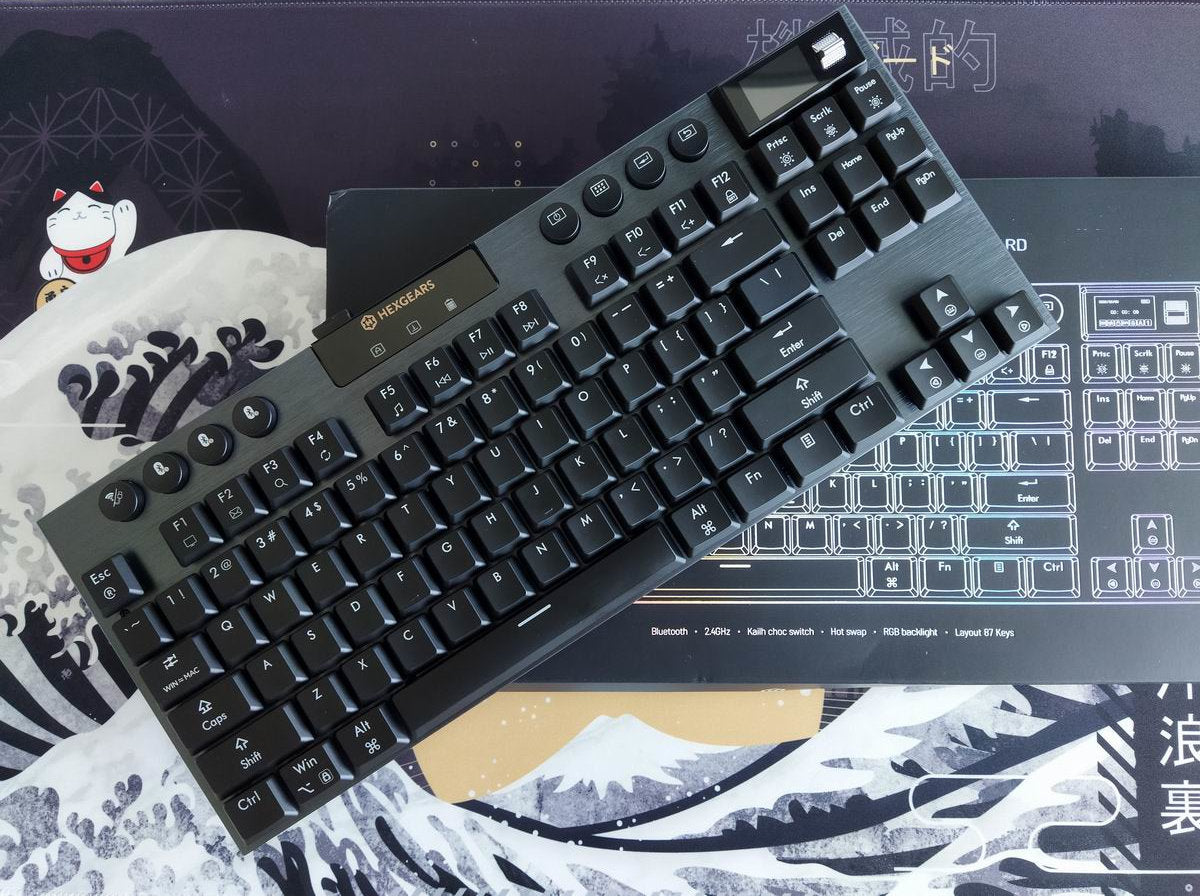 Hexgears Immersion A3 review showcasing the sleek low-profile wireless keyboard design