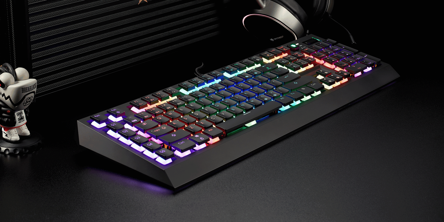 Sleek gaming keyboard with RGB lighting and customizable keys, showcasing the best gaming keyboards 2024