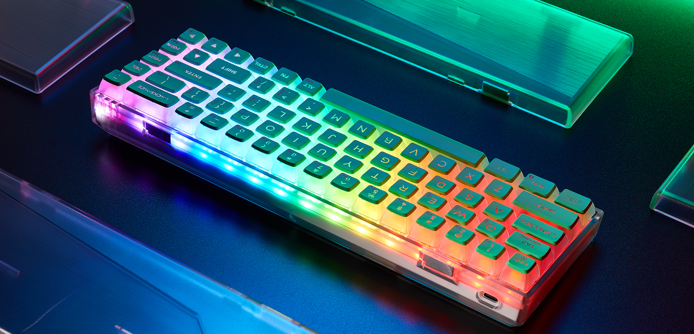 Illuminated mechanical gaming keyboard with colorful lights and keycaps for the gaming keyboard buying guide