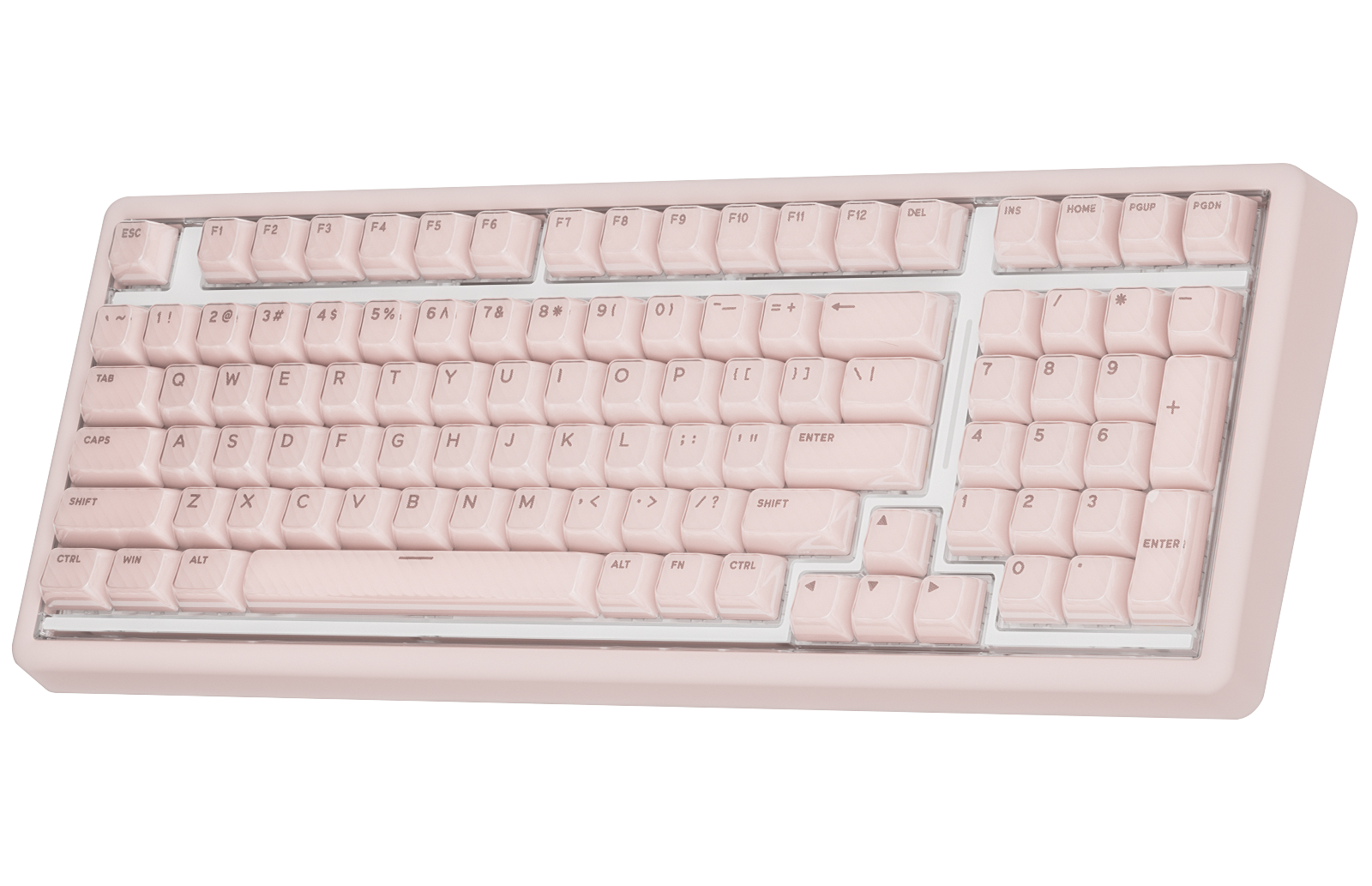 Hexgears X Ainbell Base99 Mechanical Keyboard - 99-Key RGB Backlit Hot-Swappable - Elevate Your Setup (Millennial Pink)