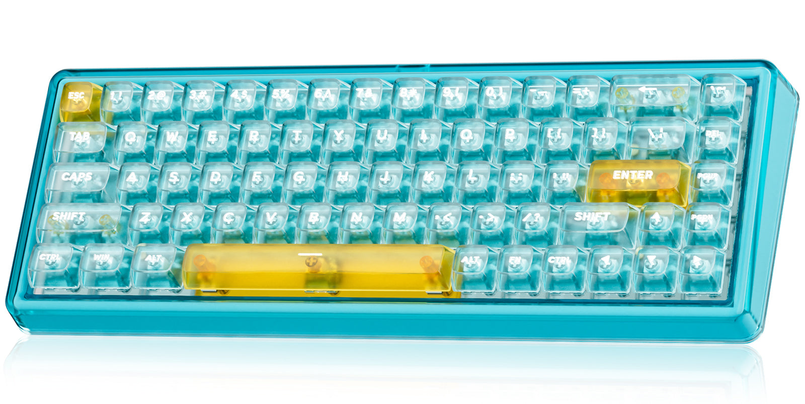 Hexgears Hexgears X Einperr Base68 Sea Fog Mechanical Keyboard - RGB Backlit - 2.4GHz/USB-C/BT5.0 - DIY Your Own Casing at Home