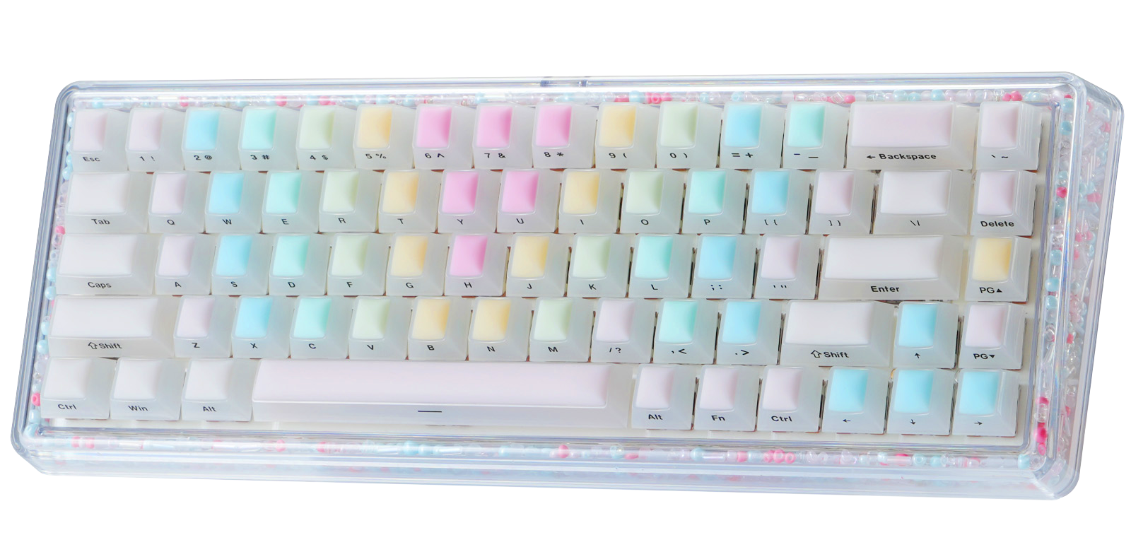 Hexgears X Ainbell Base68 Candy Mechanical Keyboard - RGB Backlit - 2.4GHz/USB-C/BT5.0 - DIY Your Own Casing at Home