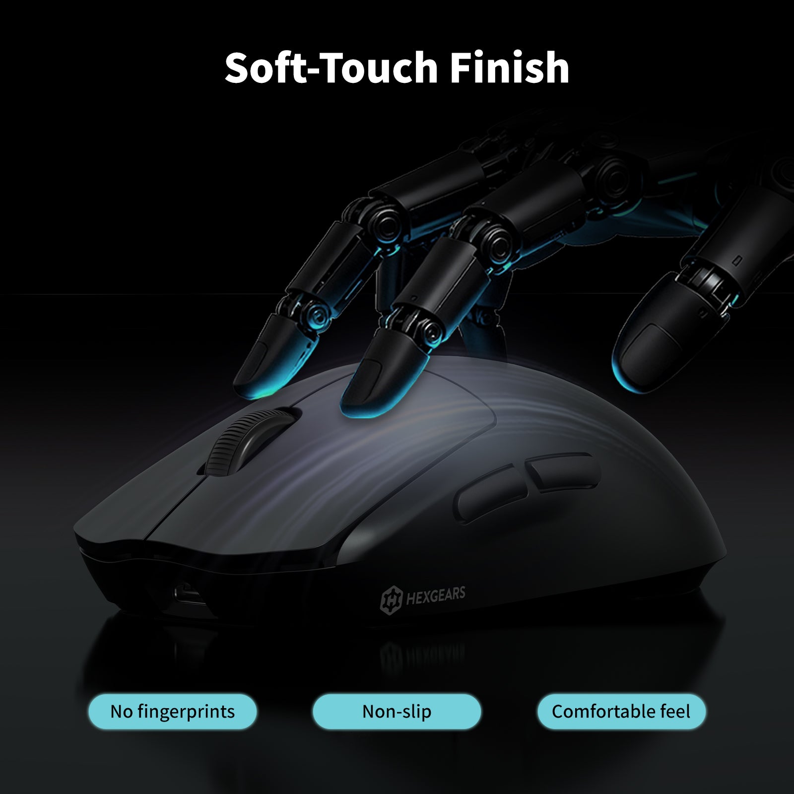 Hexgears H9 Wireless Gaming Mouse, Three Mode, 60g Lightweight, 12500DPI, 5 Programmable Buttons, Web Driver
