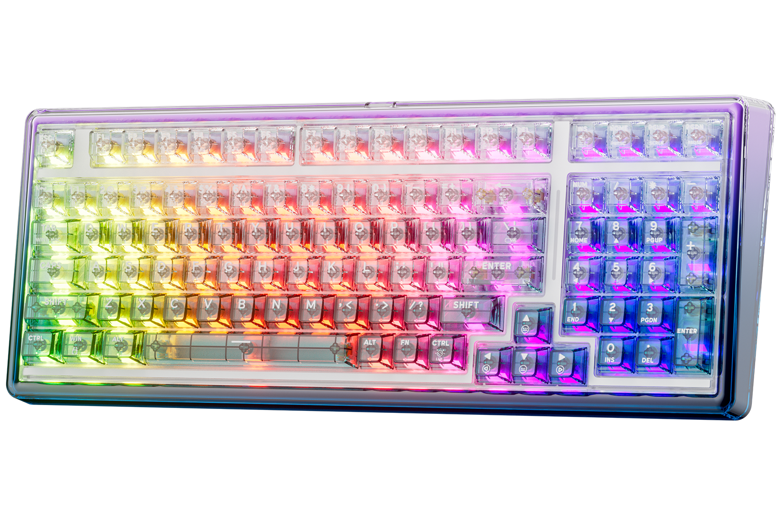 Hexgears X Ainbell Base99 Mechanical Keyboard - 99-Key RGB Backlit Hot-Swappable - Elevate Your Setup (Cosmic Violet)