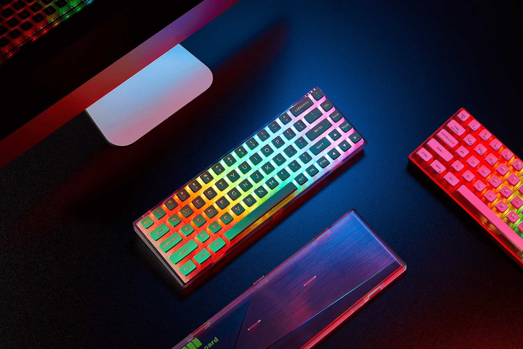 Soda_Green_Tactile_65_68-Key_Transparent_Mechanical_Keyboard_Colorful_RGB_Backlight
