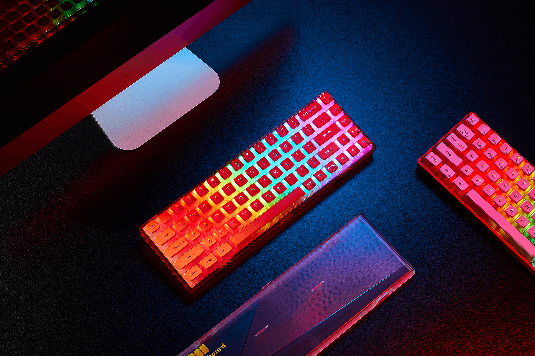 Soda_Orange_65_68-Key_Transparent_Mechanical_Clicky_Keyboard_RGB_Backlight