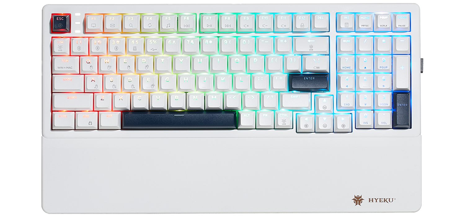 WarpSpeed E4 Pro 99-Key RGB White Color Gaming Keyboard Hot Spots