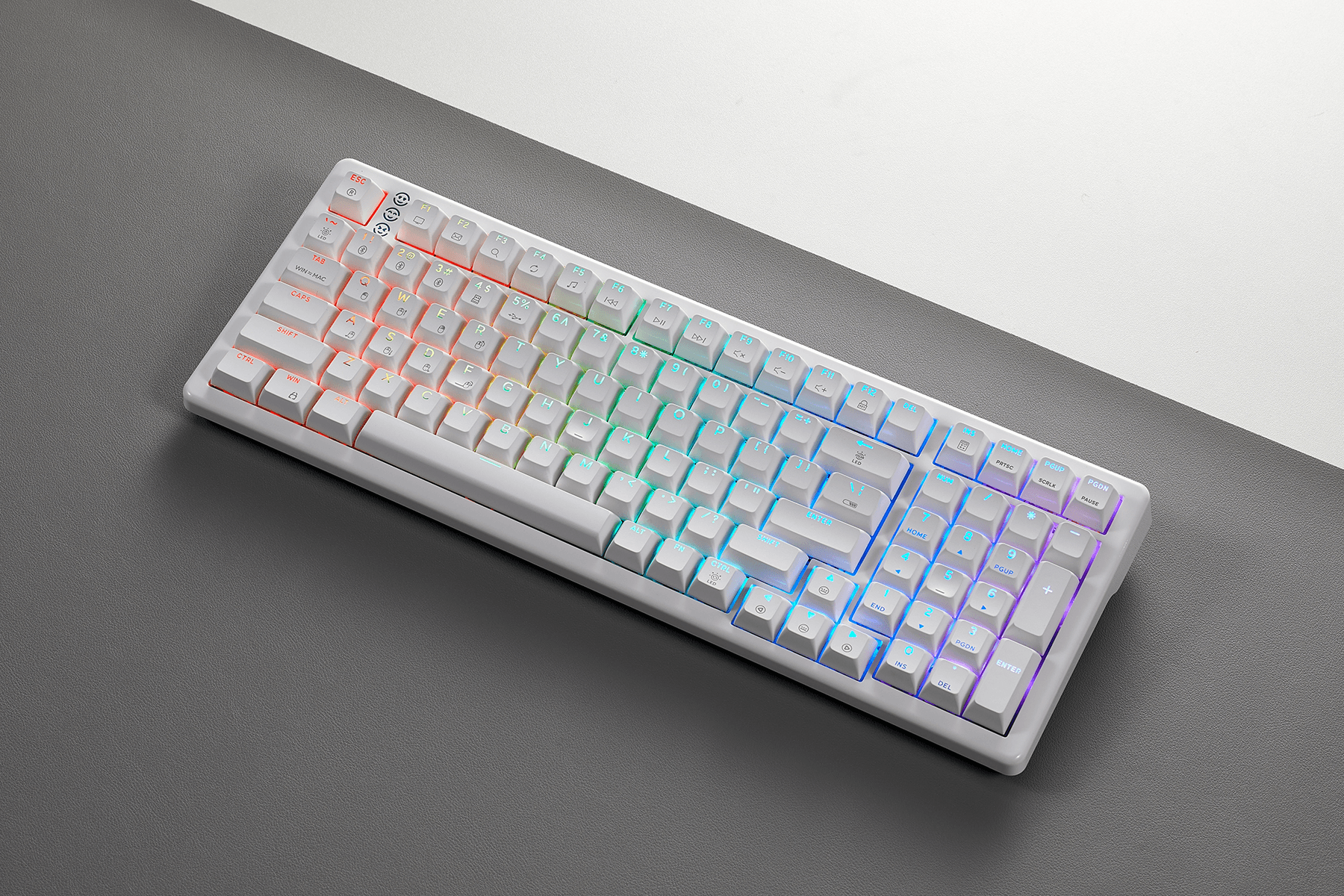 WarpSpeed_E4_Pro_99-Key_RGB_White_Color_Gaming_Keyboard_RGB_Backlight