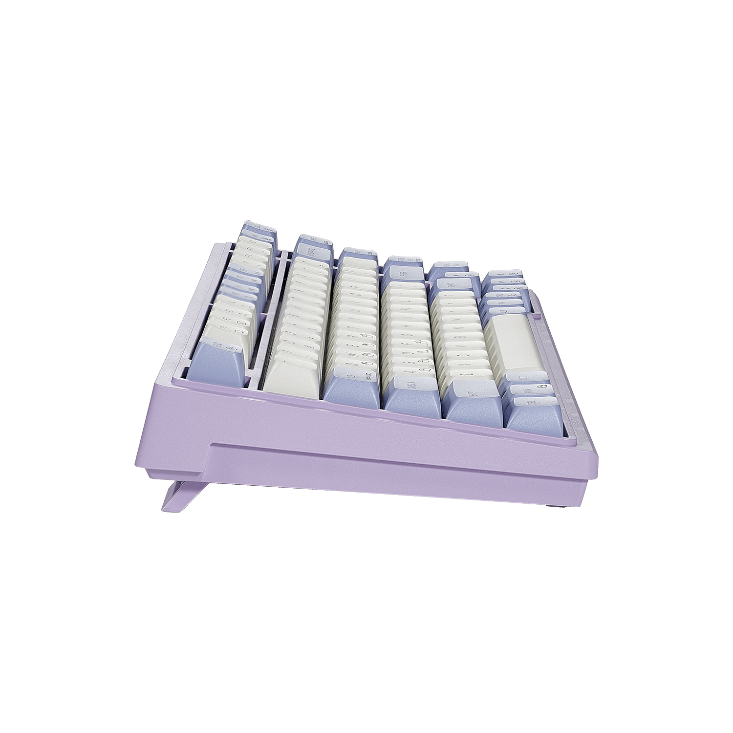 Hexgears creamy compact keyboard for gaming M2 in purple and white design with ergonomic layout