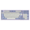 Hexgears creamy mechanical keyboard M4 in purple and white with ergonomic layout for comfortable typing