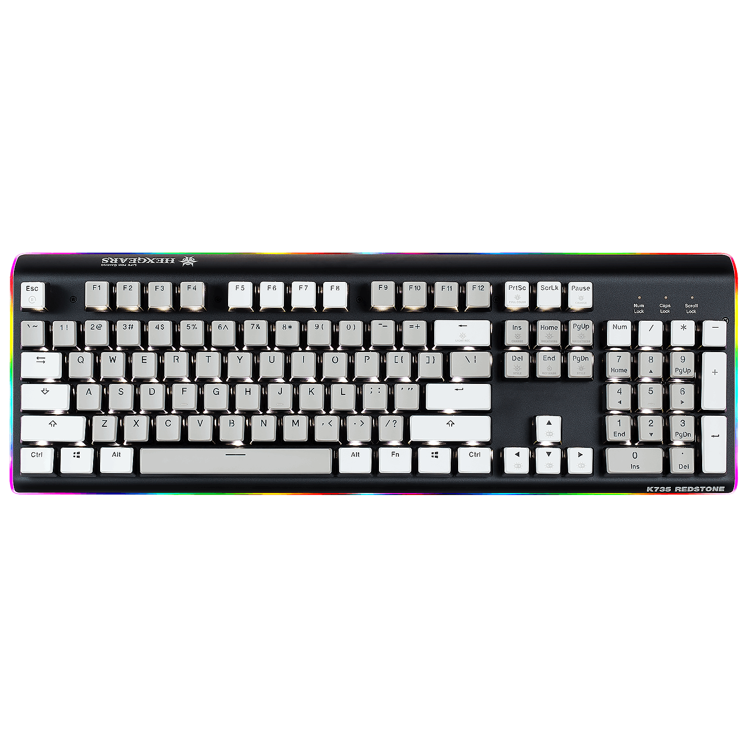 Hexgears DeathStrike GK735 Mechanical Keyboard with RGB Backlighting and Compact Design
