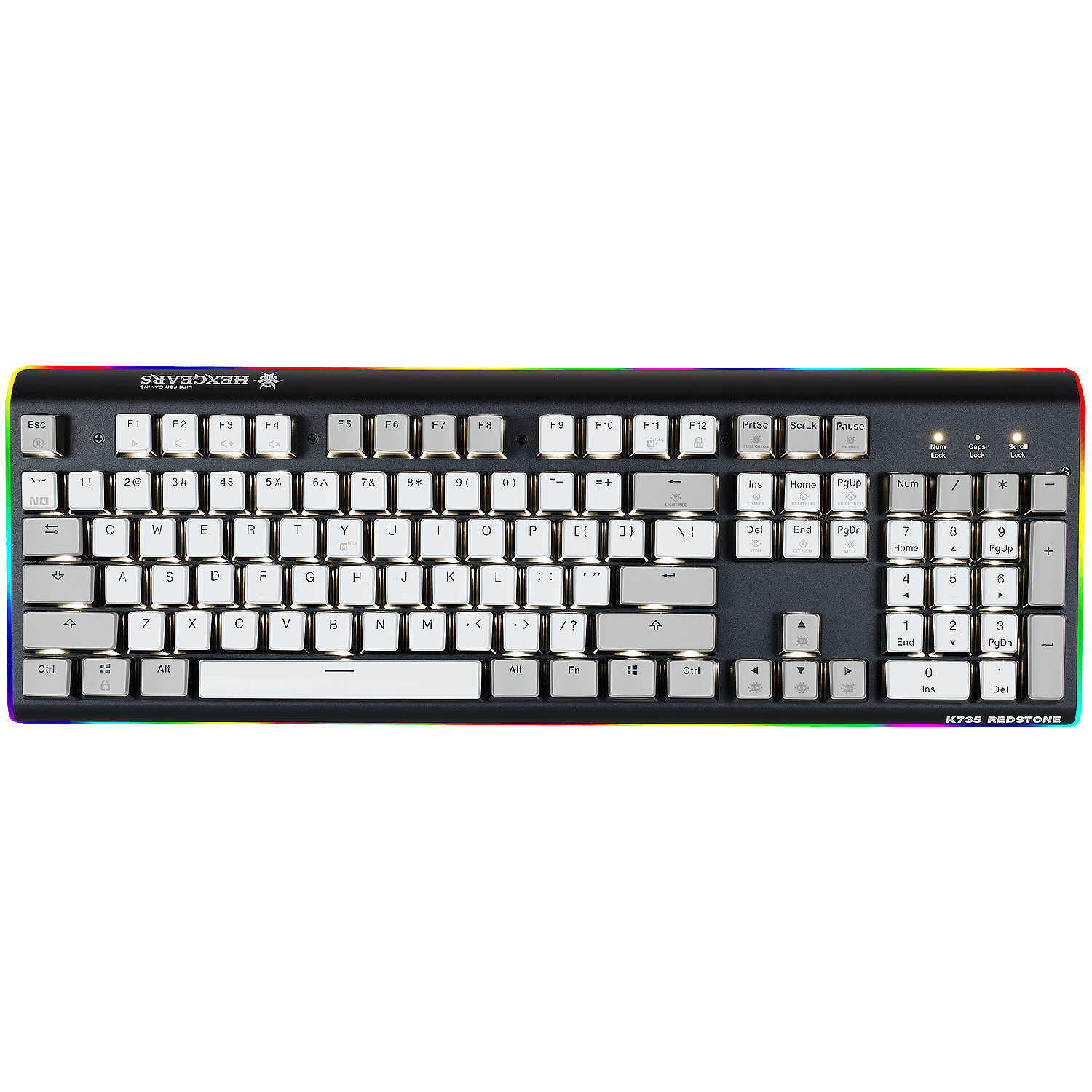 Hexgears DeathStrike GK735 Mechanical Gaming Keyboard with RGB Backlighting and Customizable Keys