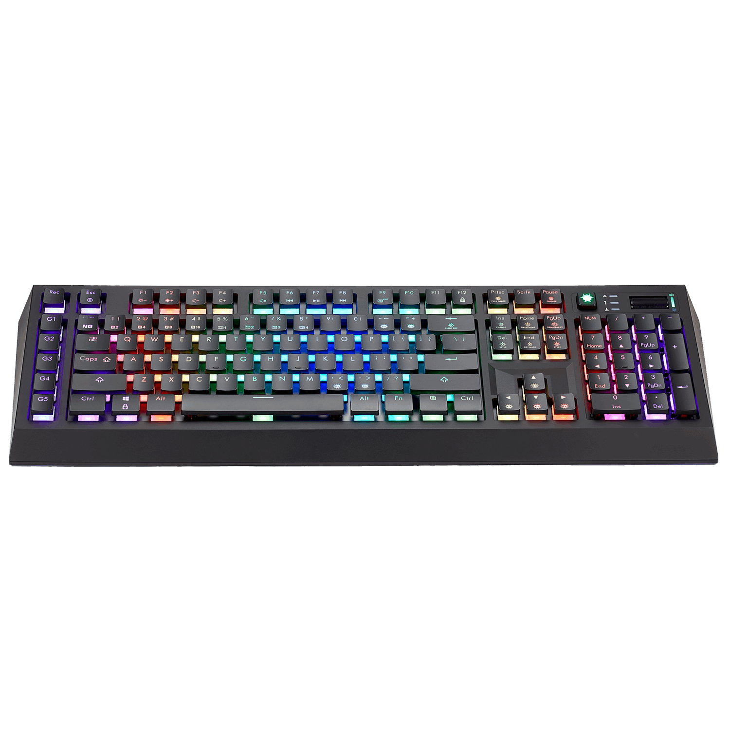 Hexgears DeathStrike GK760 wired keyboard with RGB backlighting and customizable keys for gamers