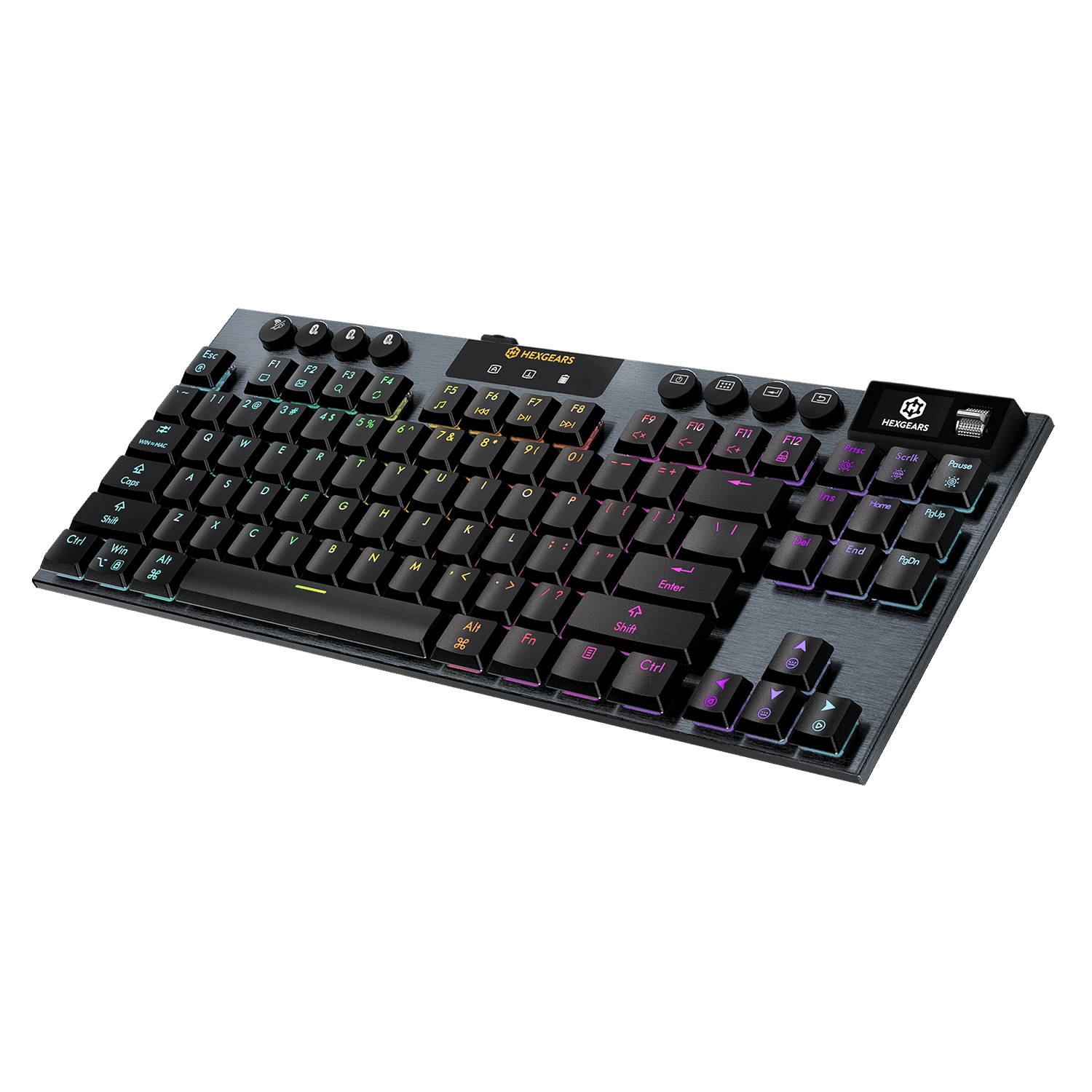 Hexgears Low-Profile TKL Keyboard with RGB Backlighting and Mechanical Switches for Gaming