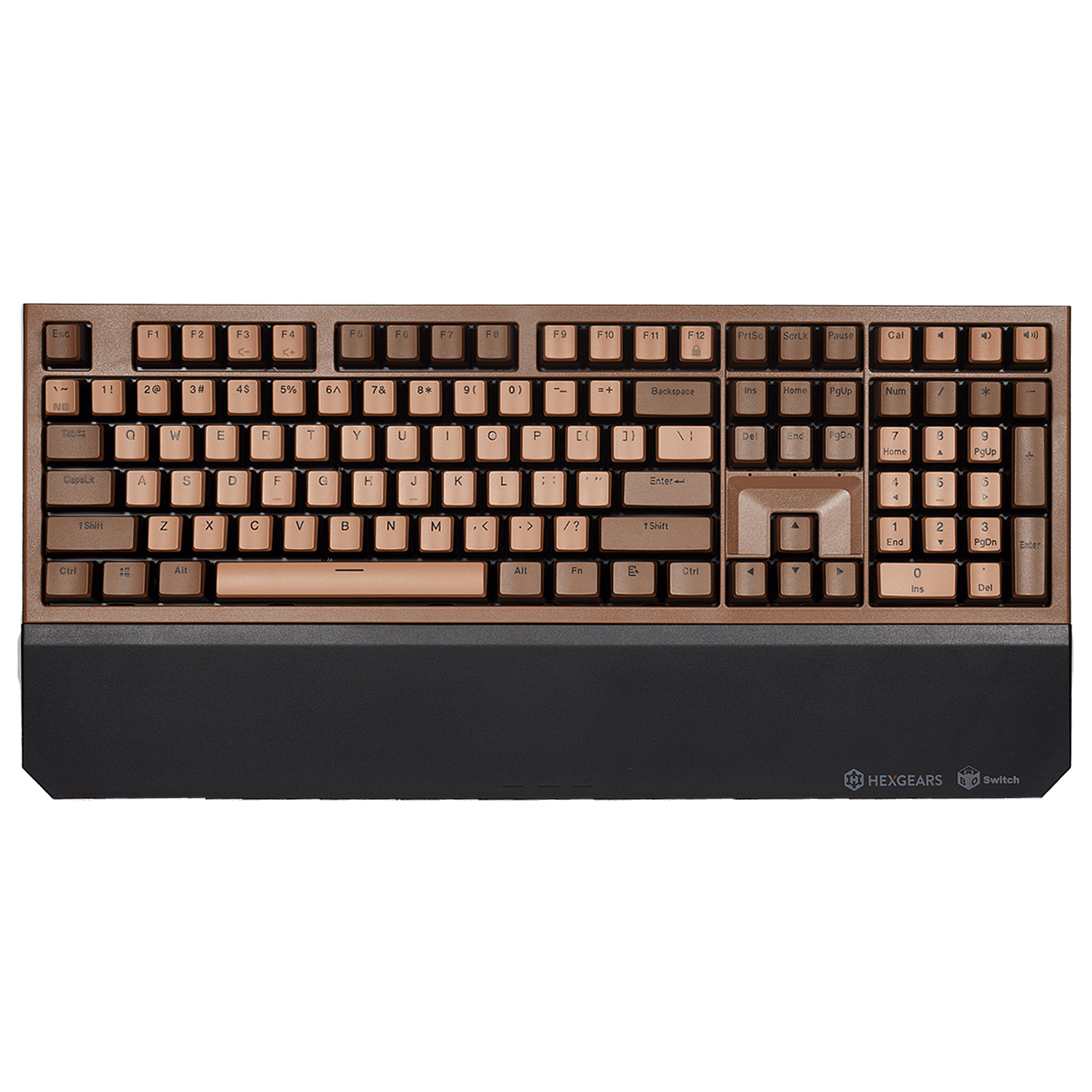 Hexgears PowerBlade X5 108-Key NKRO Wireless Mechanical Keyboard with Brown Keycaps and Ergonomic Design