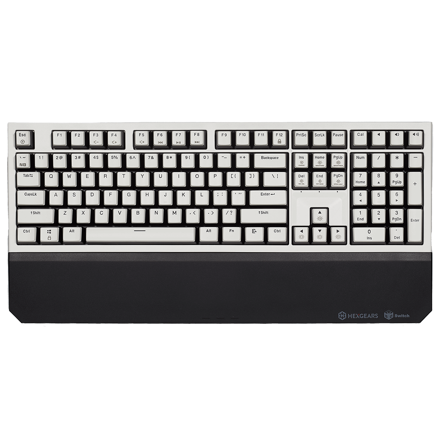 Hexgears PowerBlade X5 108-Key NKRO Wireless Mechanical Keyboard with a sleek design and comfortable wrist rest