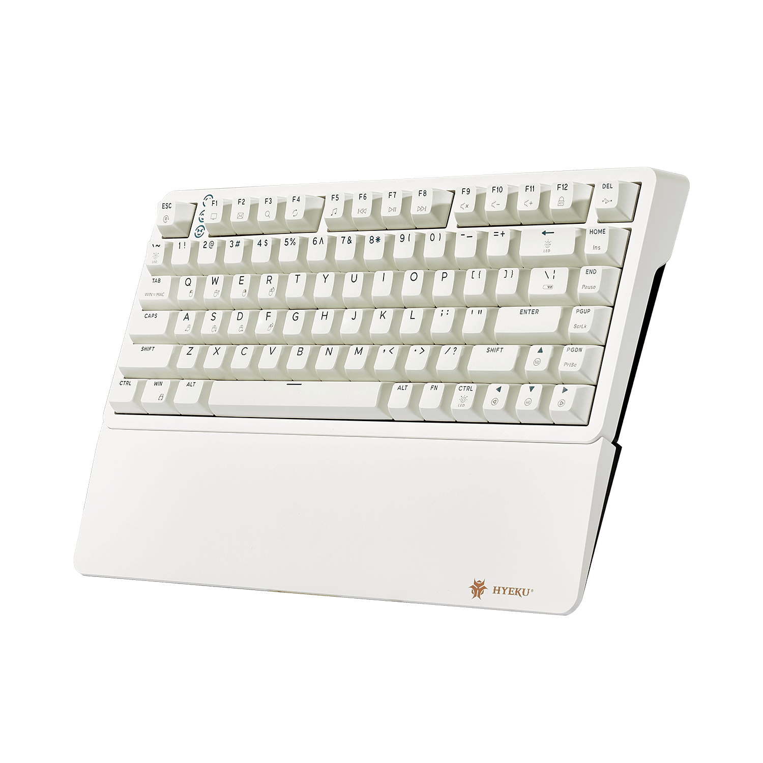 Hexgears RGB 82-key keyboard Y2 in white with a sleek design and responsive keys