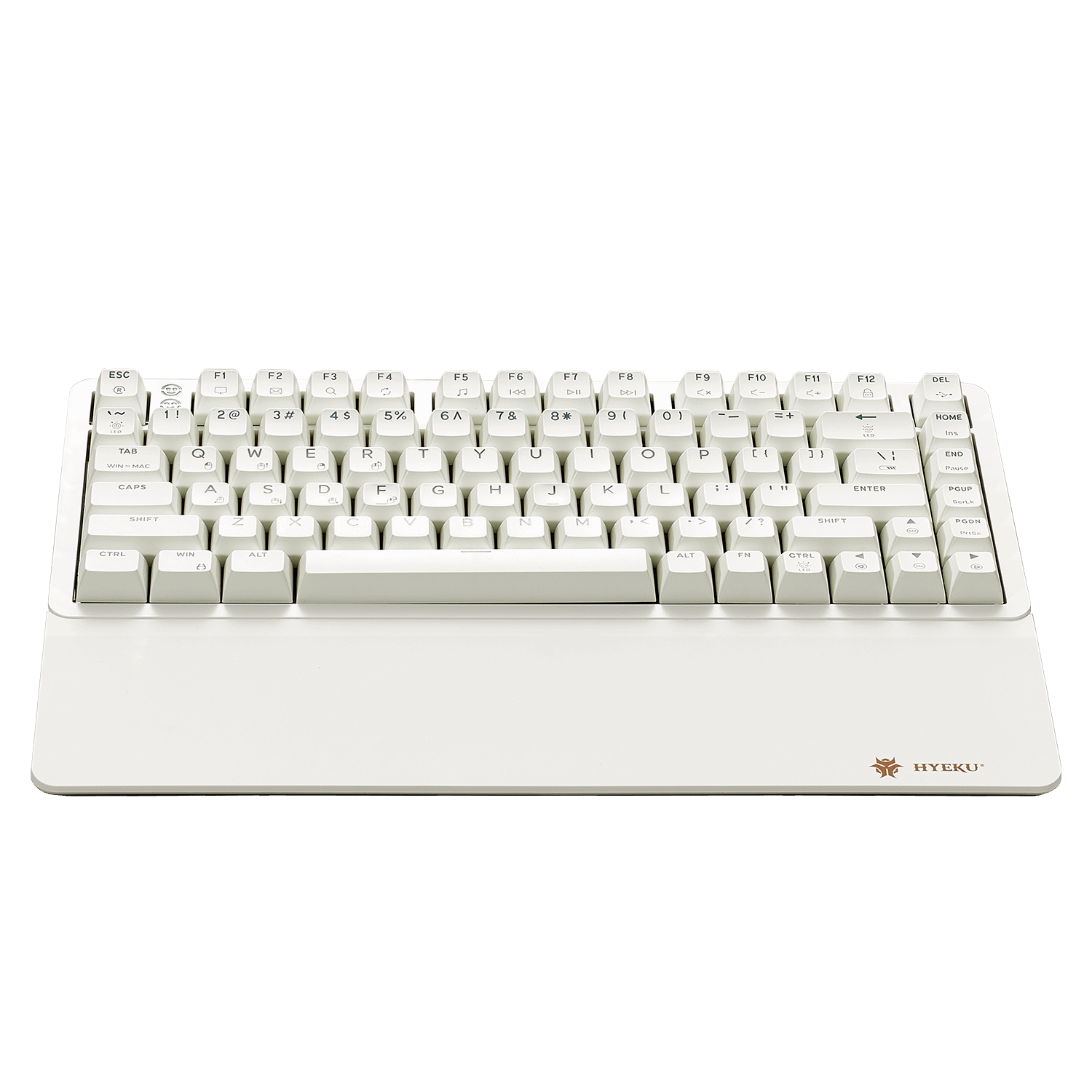 Hexgears RGB 82-key keyboard Y2 in sleek white design with compact layout for efficient typing