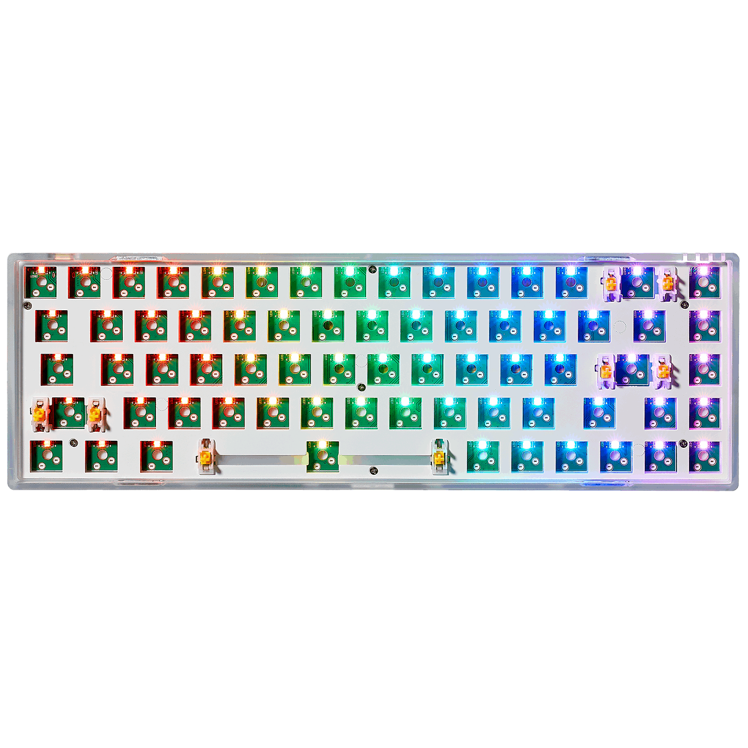 Soda Red 68 Key mechanical keyboard with customizable RGB lighting and high-quality switches