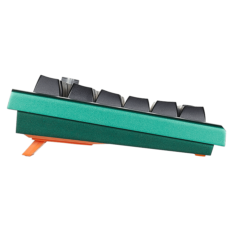 Side view of Hexgears Synergy Z2 Pro keyboard showcasing its sleek design and customizable keys