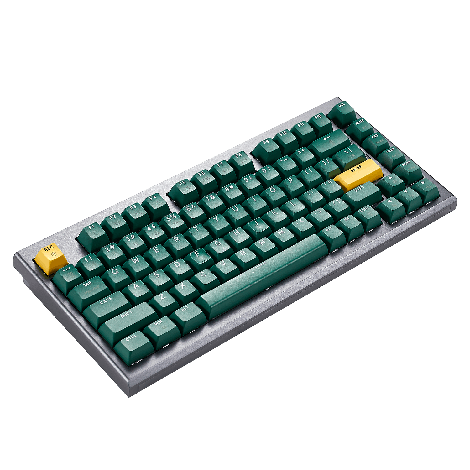 Hexgears Synergy Z2 wireless mechanical keyboard with green keys and a sleek design