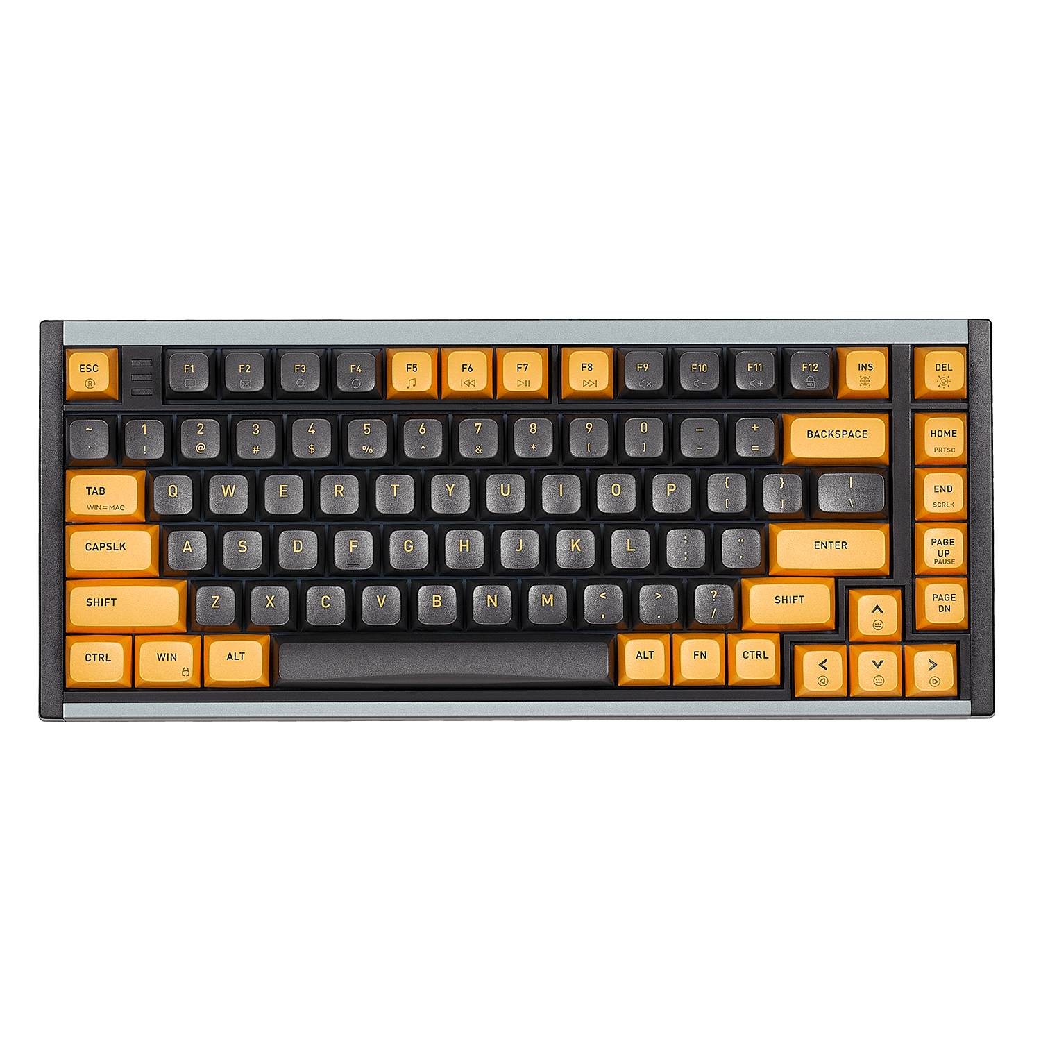 Hexgears I2 wired mechanical keyboard for gamer with orange and black keycaps for enhanced gaming performance