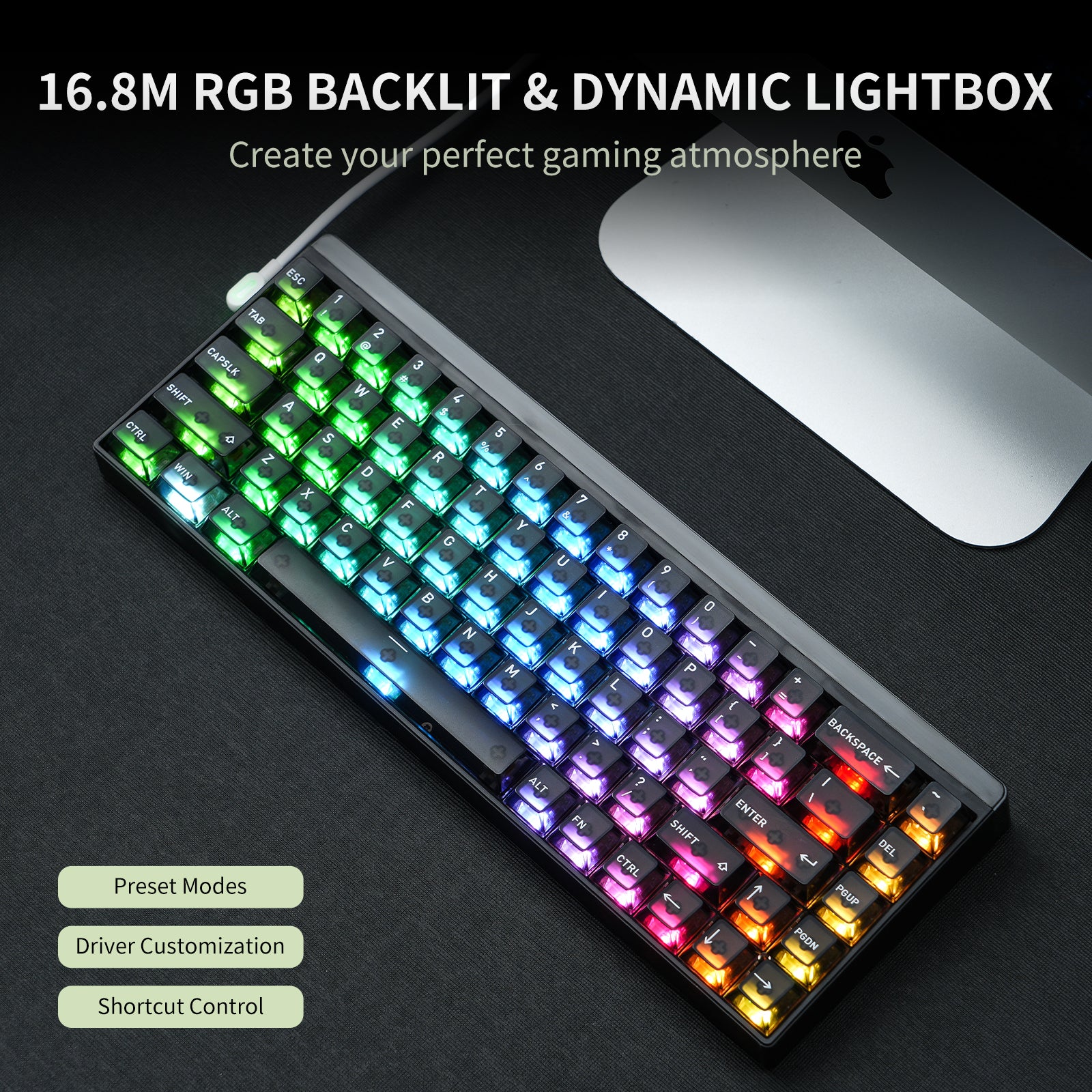 Hexgears MX68 Mechanical Gaming Keyboard With Hall Effect Switches, Removable Frame