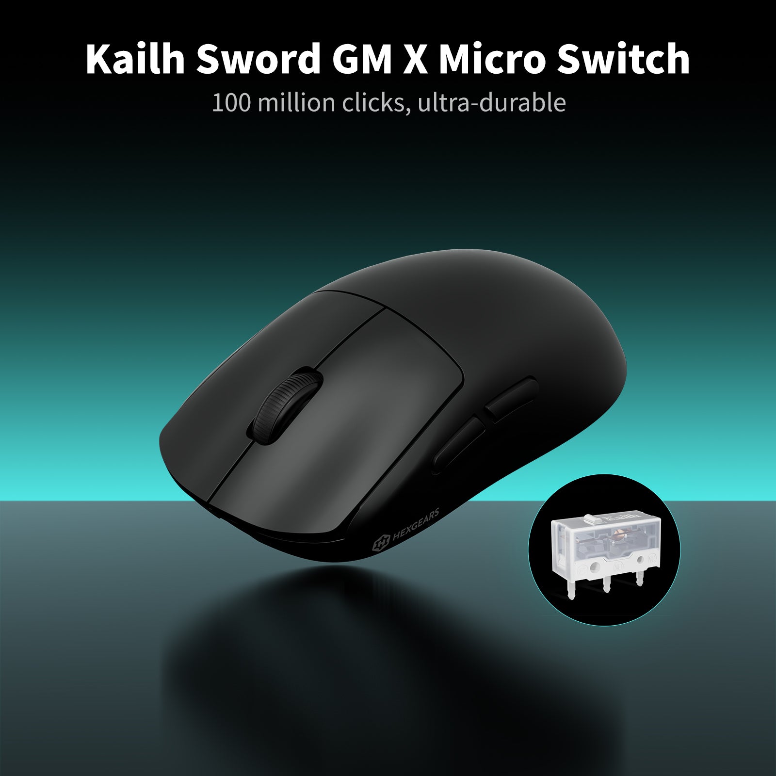 Hexgears H9 Wireless Gaming Mouse, Three Mode, 60g Lightweight, 12500DPI, 5 Programmable Buttons, Web Driver