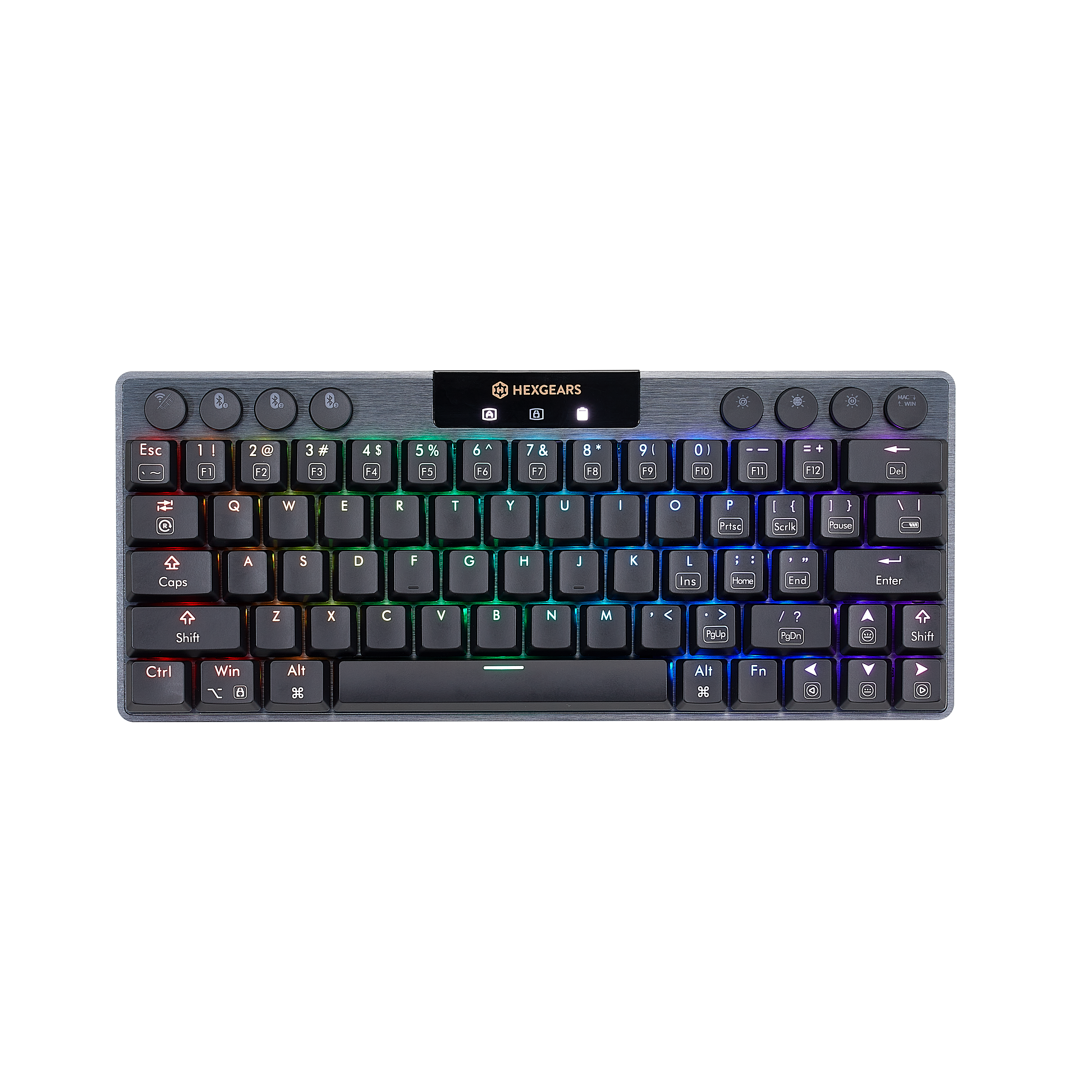 Hexgears Immersion A1 63 Keys Ultra-Slim Low-Profile Mechanical, 2.4G Wireless/Bluetooth/USB Wired Mechanical Keyboard with RGB Backlit Compatible