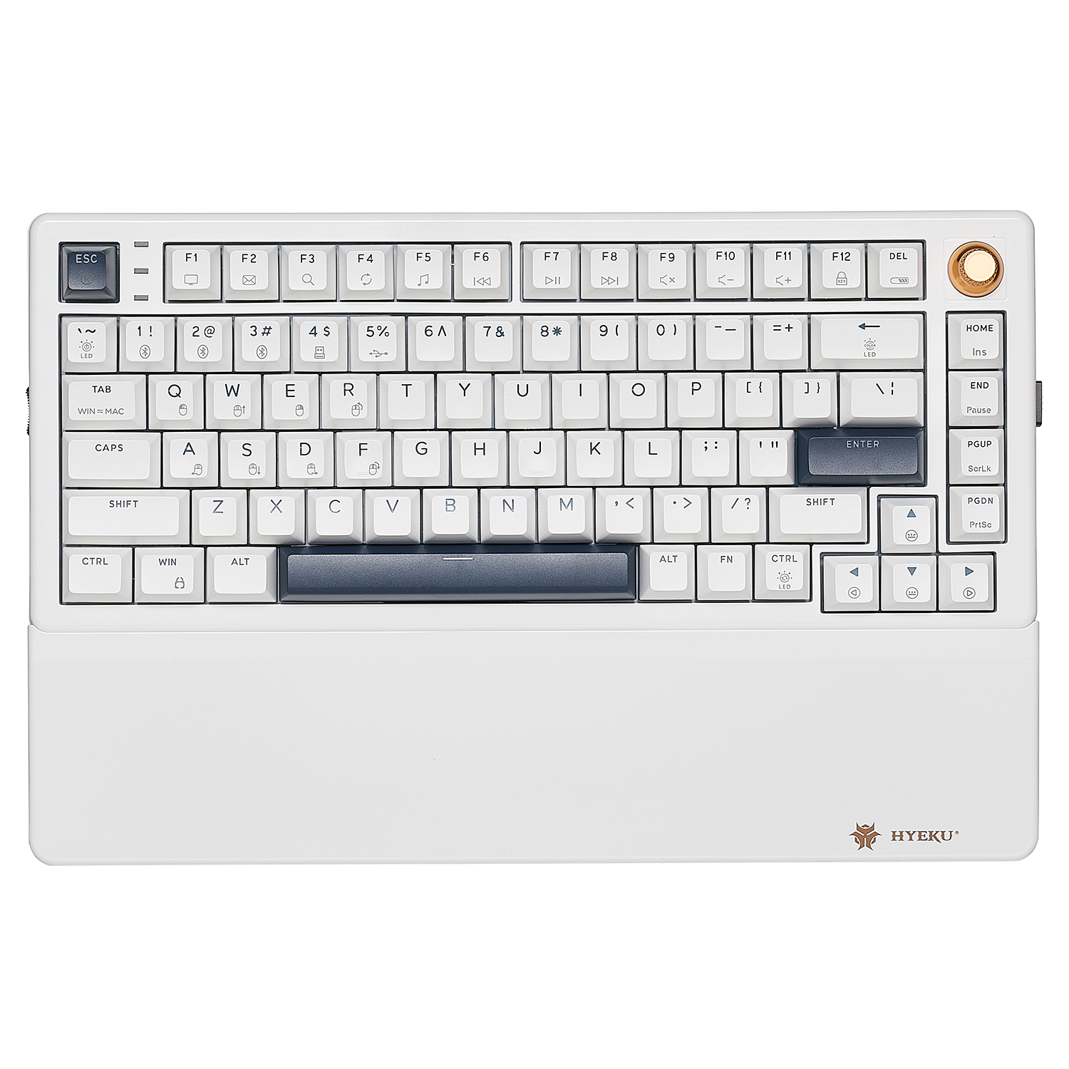 WarpSpeed E2s Pro TKL Wireless Gaming Mechanical Keyboard, Analog Dial, PBT-White Color-2