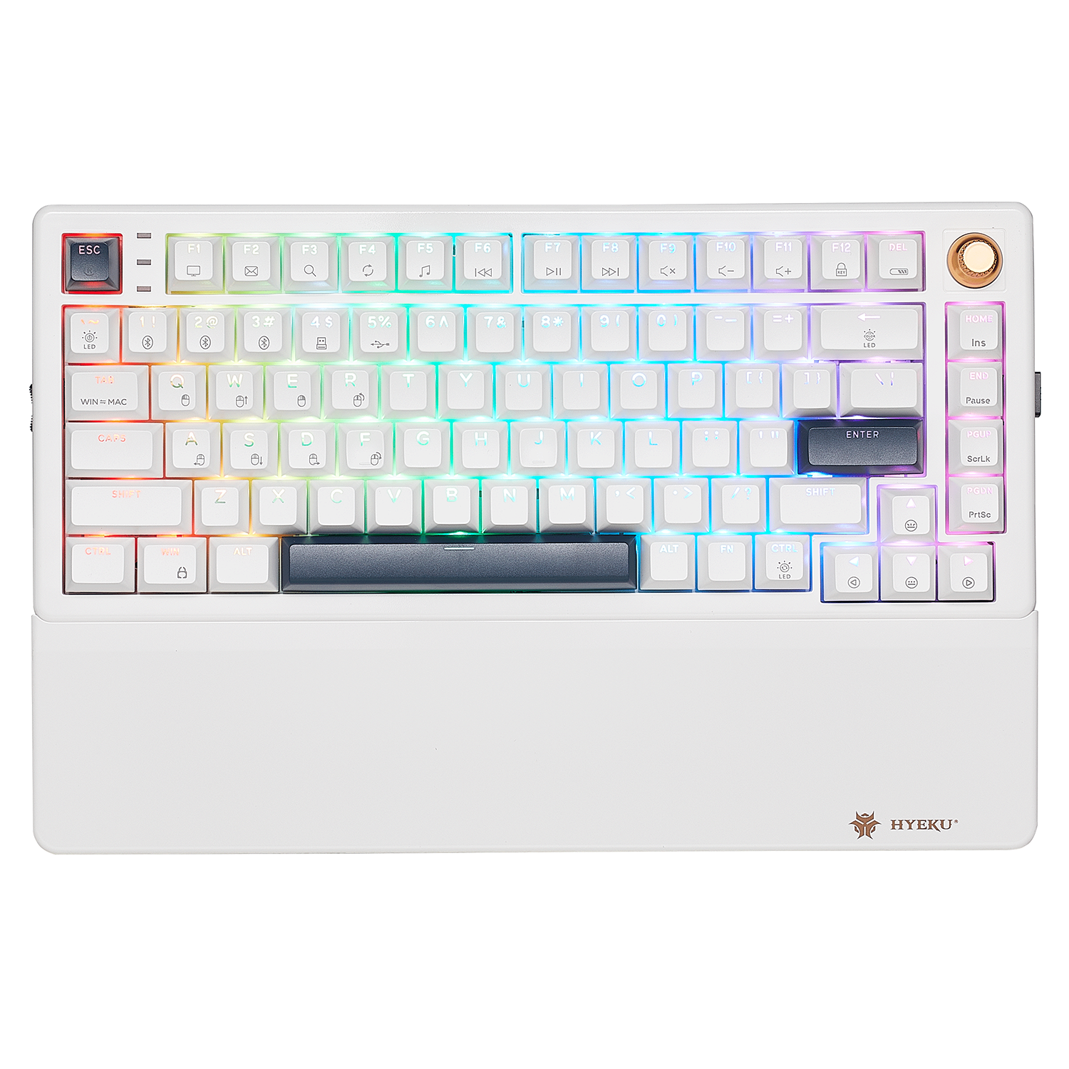 WarpSpeed E2s Pro TKL Wireless Gaming Mechanical Keyboard, Analog Dial, PBT