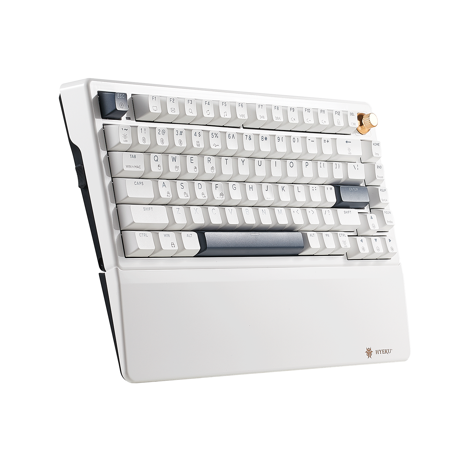 WarpSpeed E2s Pro TKL Wireless Gaming Mechanical Keyboard, Analog Dial, PBT-White Color-5