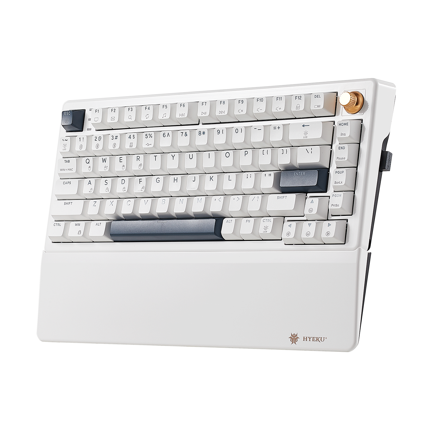 WarpSpeed E2s Pro TKL Wireless Gaming Mechanical Keyboard, Analog Dial, PBT-White Color-3