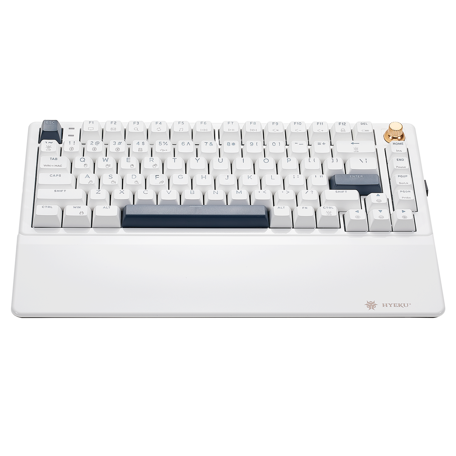 WarpSpeed E2s Pro TKL Wireless Gaming Mechanical Keyboard, Analog Dial, PBT-White Color-4