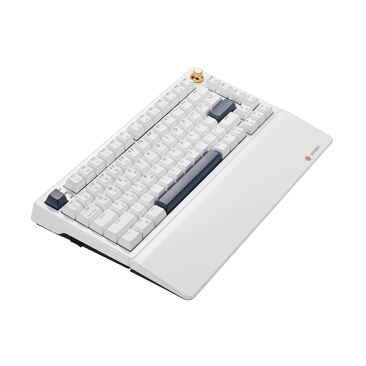 WarpSpeed E2s Pro TKL Wireless Gaming Mechanical Keyboard, Analog Dial, PBT-White Color-6