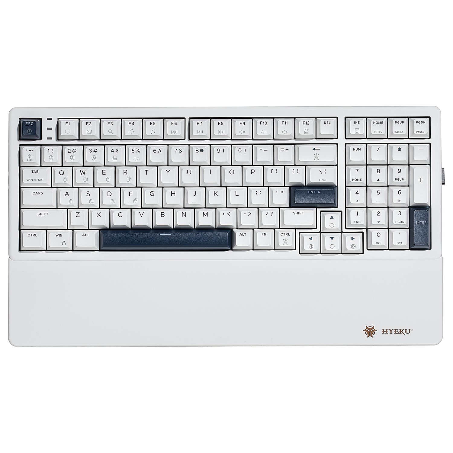 WarpSpeed E4 Pro Wireless Mechanical Gaming Keyboard, 99-Key, PBT, RGB-White Color-5