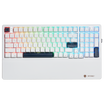 WarpSpeed E4 Pro Wireless Mechanical Gaming Keyboard, 99-Key, PBT, RGB-White Color-1