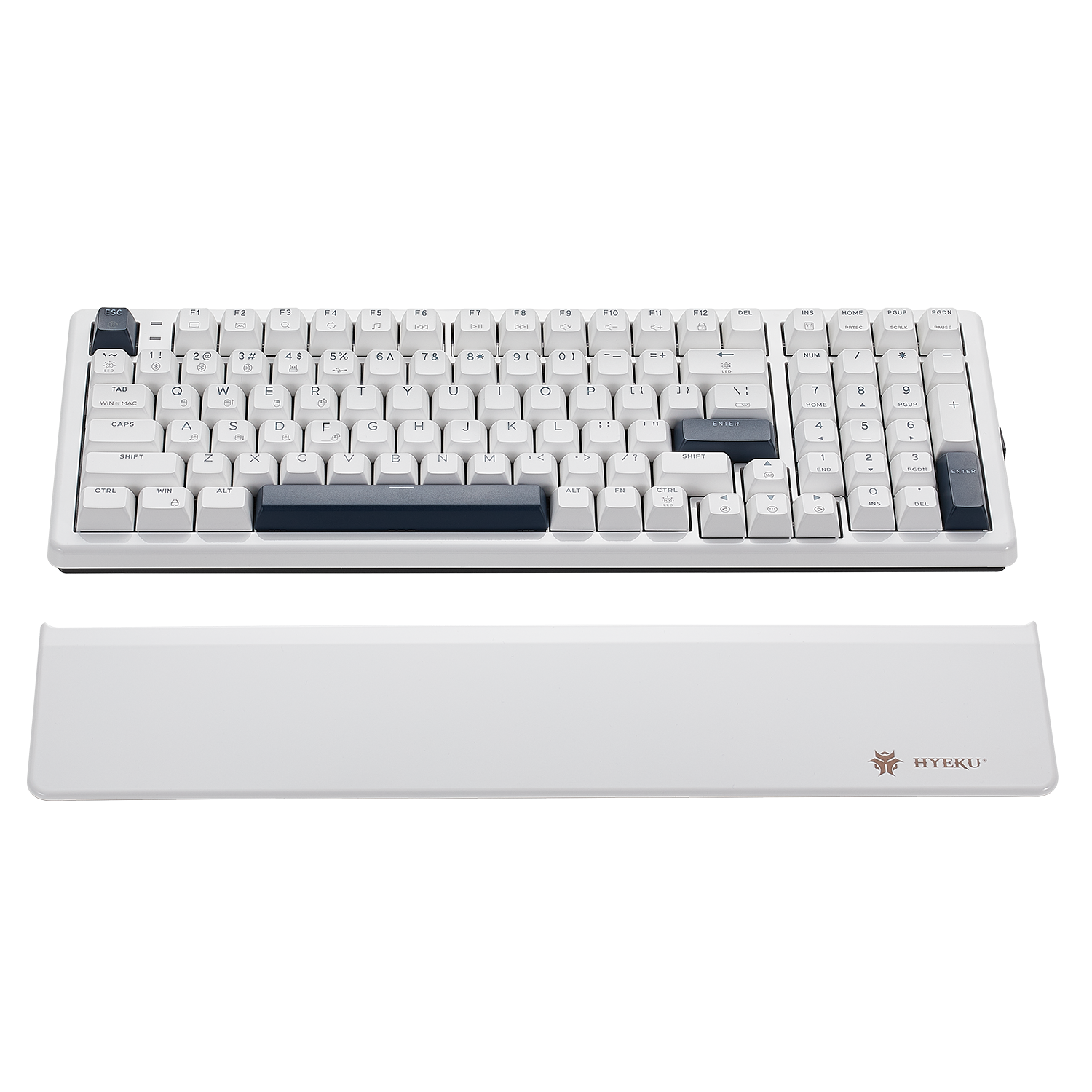 WarpSpeed E4 Pro Wireless Mechanical Gaming Keyboard, 99-Key, PBT, RGB-White Color-4