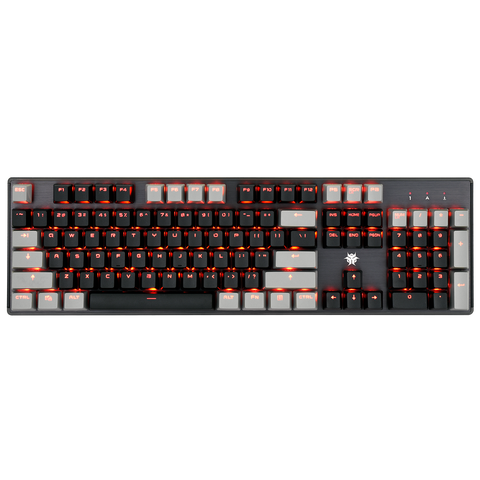 DeathStrike GK715s Wired Mechanical Gaming Keyboard-Black and gray color with red backlight