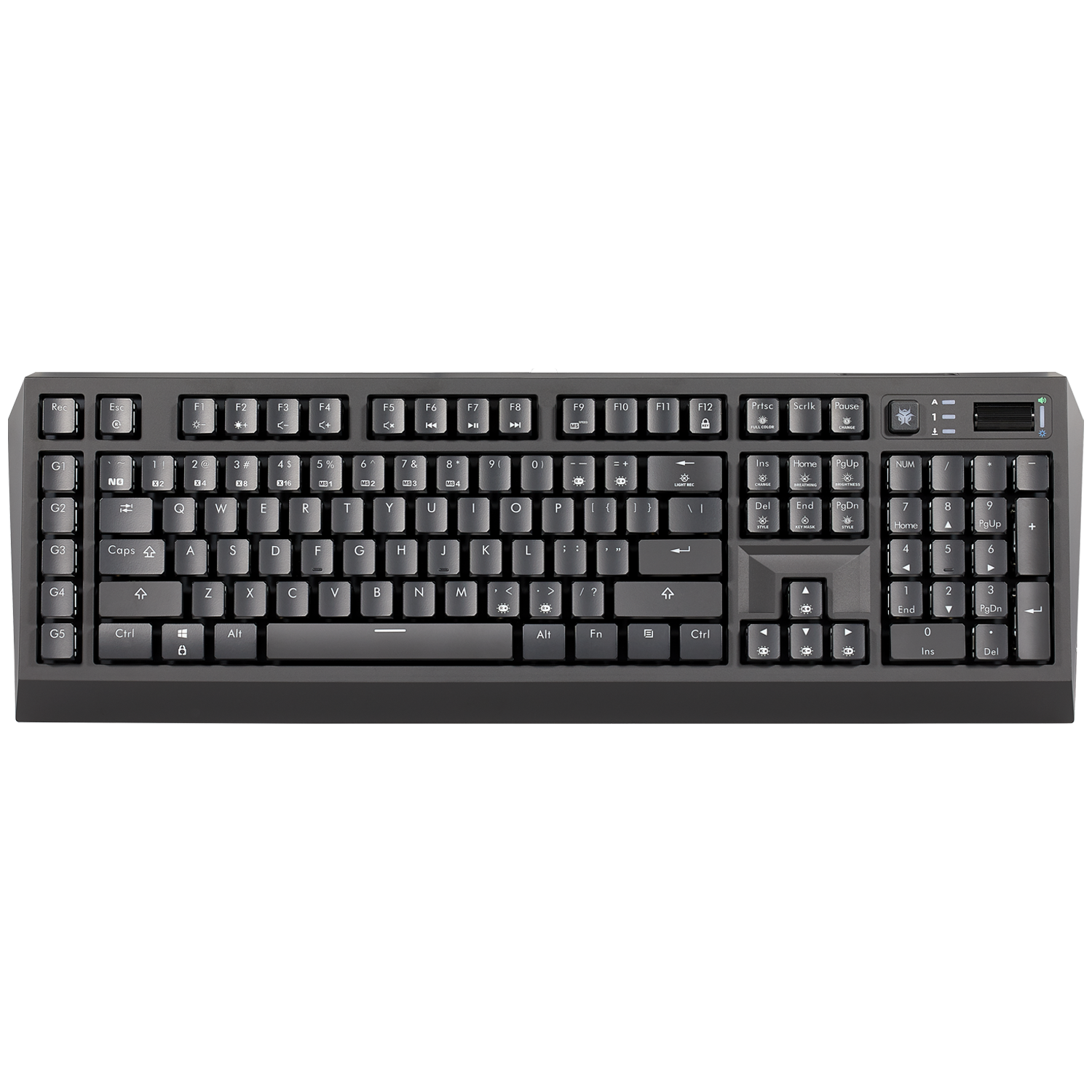 DeathStrike GK760 Kabelgebundene mechanische Gaming-Tastatur, 110 Tasten, 5 G-Tasten, RGB, durchscheinende ABS-Tastenkappen