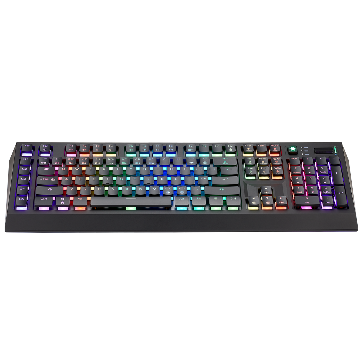 DeathStrike GK760 Kabelgebundene mechanische Gaming-Tastatur, 110 Tasten, 5 G-Tasten, RGB, durchscheinende ABS-Tastenkappen