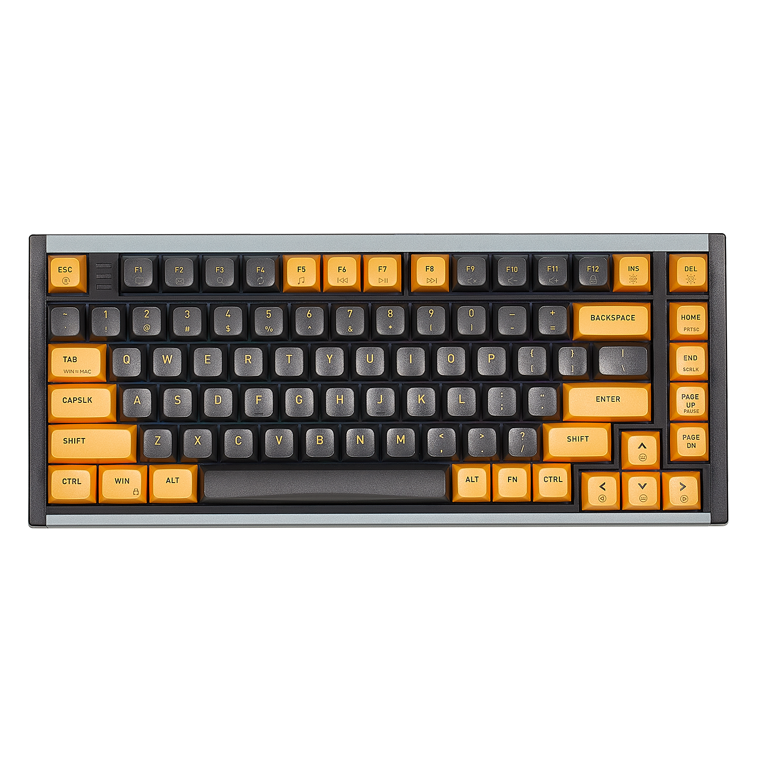 ShadowKey I2 Wired 75% RGB Mechanical Gaming Keyboard-Gray & Yellow Color-1