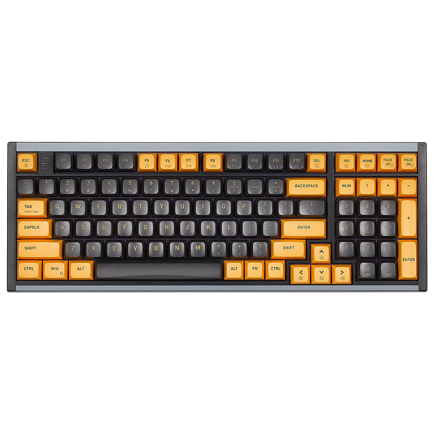 ShadowKey I4 Wired RGB Hot-Swappable Mechanical Keyboard-Gray & Yellow Color-2