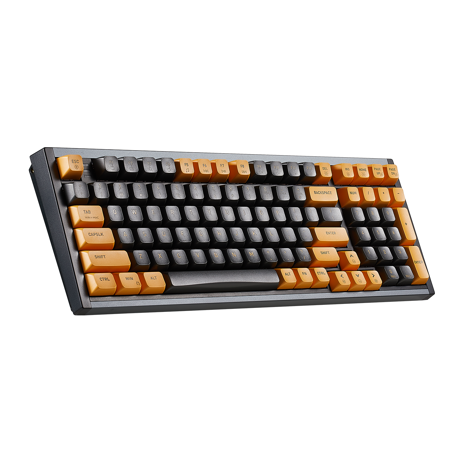 ShadowKey I4 Wired RGB Hot-Swappable Mechanical Keyboard-Gray & Yellow Color-3