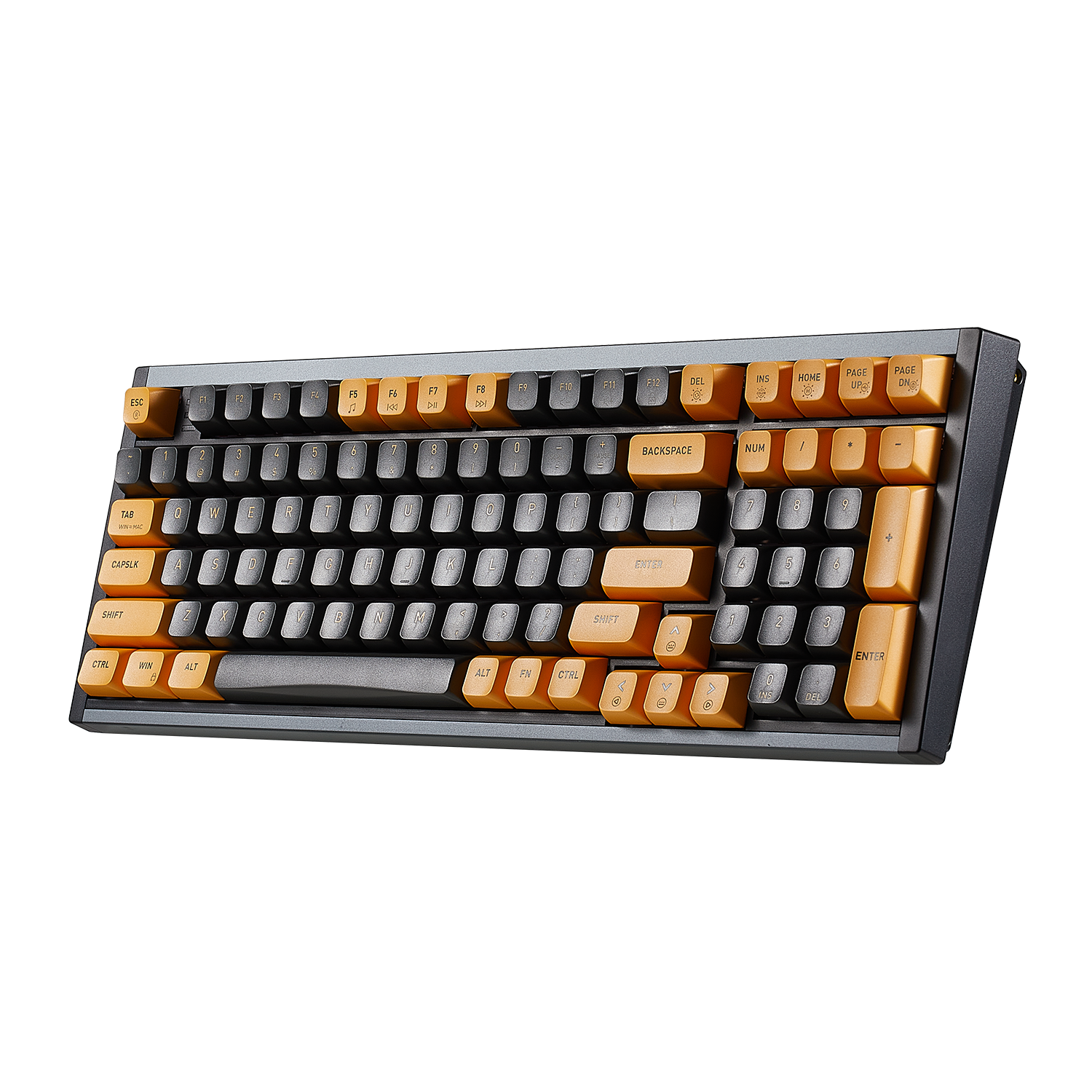 ShadowKey I4 Wired RGB Hot-Swappable Mechanical Keyboard-Gray & Yellow Color-4