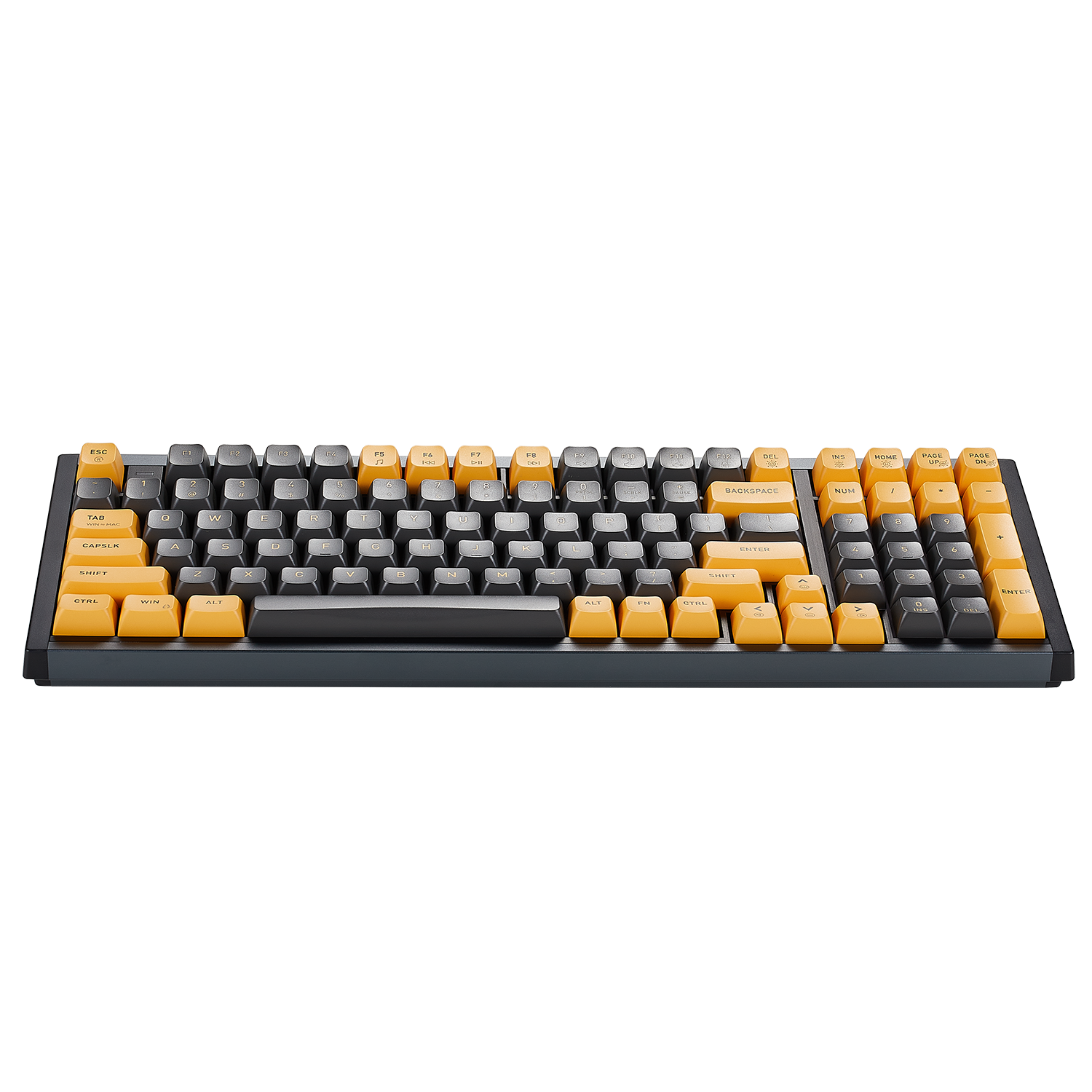 ShadowKey I4 Wired RGB Hot-Swappable Mechanical Keyboard-Gray & Yellow Color-1