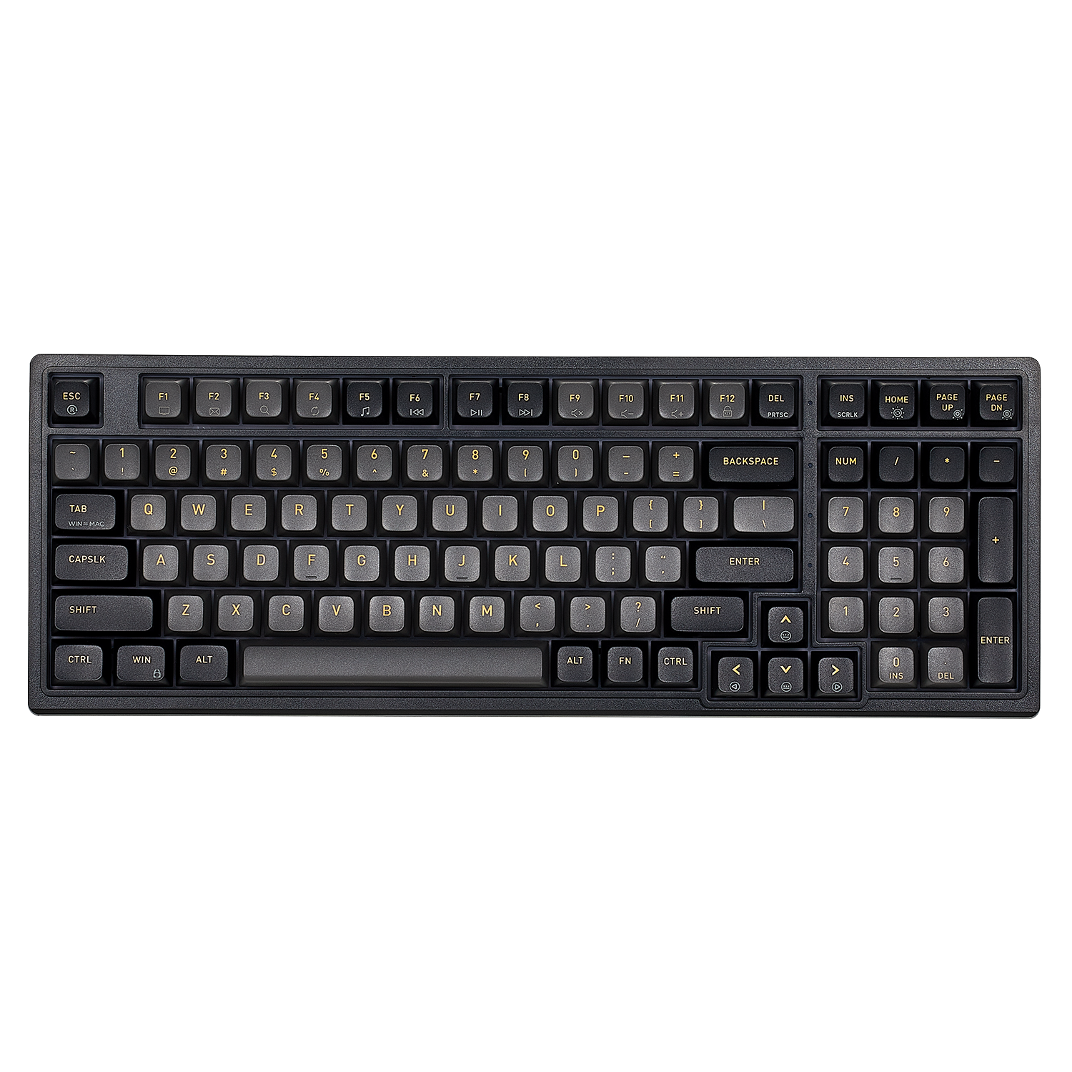 Purple Rain M4 Wired Mechanical Creamy Keyboard, 96% (99-Key), Hot-Swappable-Black & Gray Color