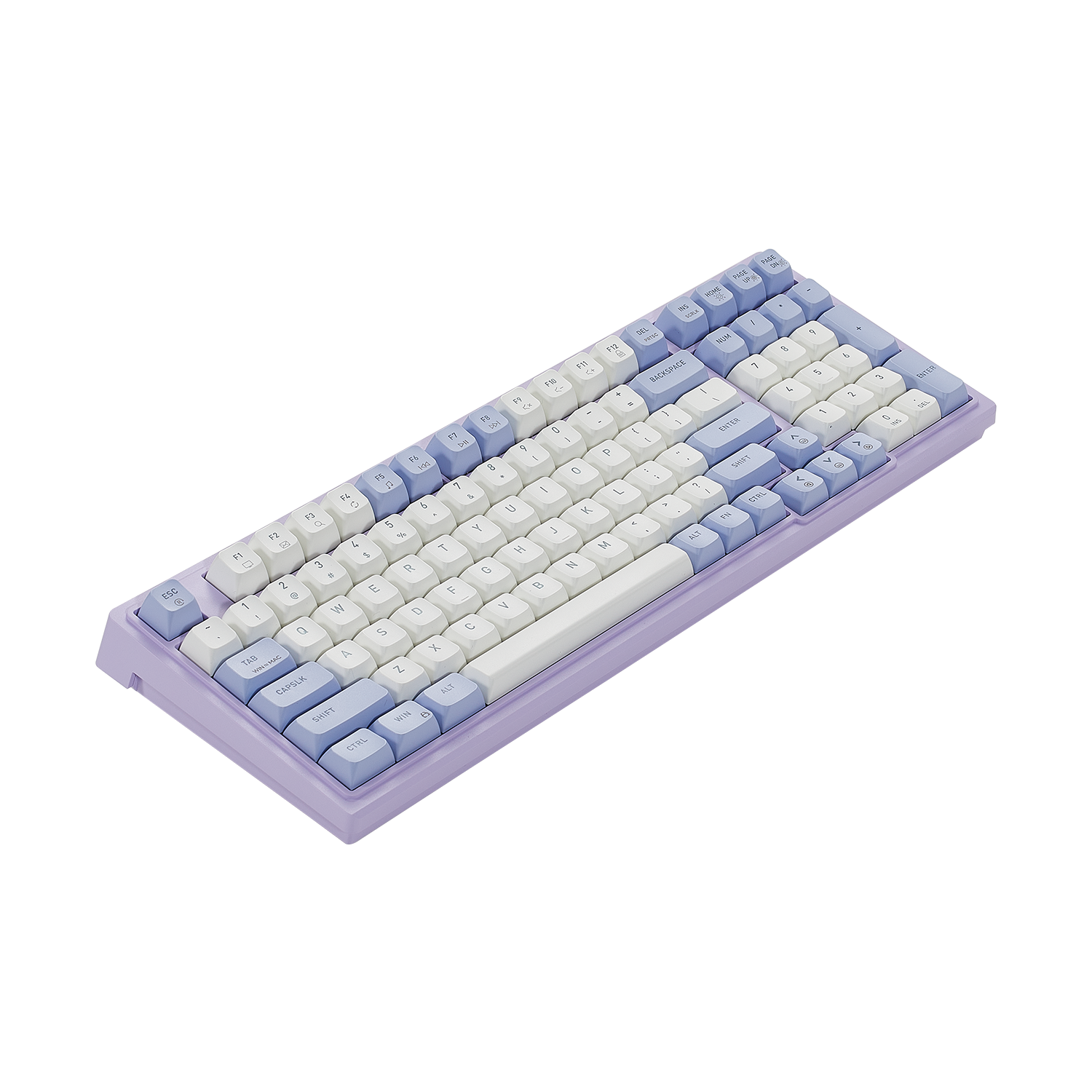 Purple Rain M4 Wired Mechanical Creamy Keyboard, 96% (99-Key), Hot-Swappable-Purple & White Color-5