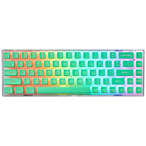 Soda Green 65% Mechanical Wireless Gaming Keyboard, Transparent Gasket, RGB - Tactile-1