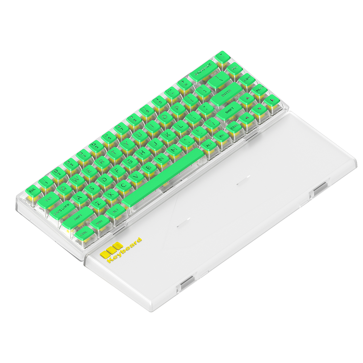 Soda Green 65% Mechanical Wireless Gaming Keyboard, Transparent Gasket, RGB - Tactile-5